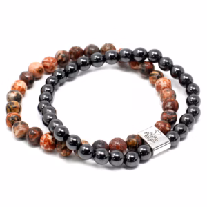 Magnetisches Edelstein Armband - Leopardenfell