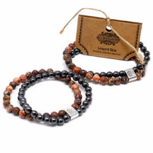 Magnetisches Edelstein Armband - Leopardenfell