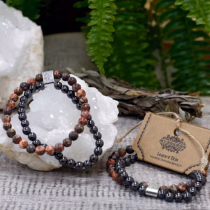 Magnetisches Edelstein Armband - Leopardenfell