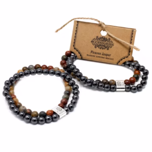 Pulsera de Piedras Preciosas Magnéticas - Jaspe Picasso