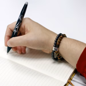 Dubbele Magnetische Edelsteen Armband - Tijgeroog