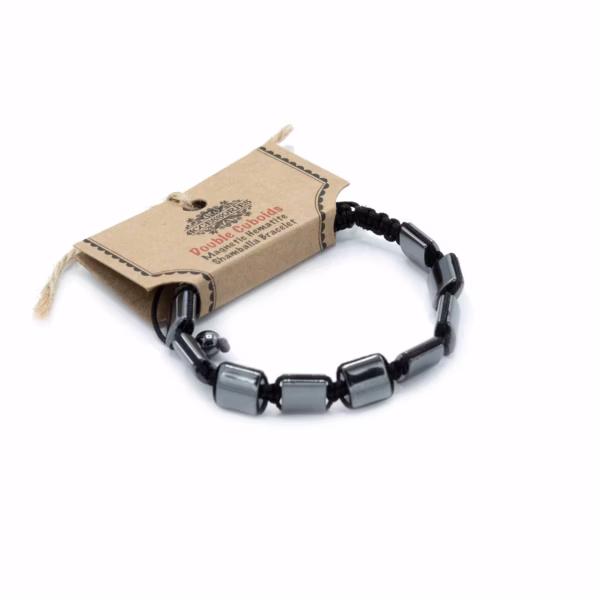 Pulsera Magnetica Hematites Shamballa - Cuboides Dobles