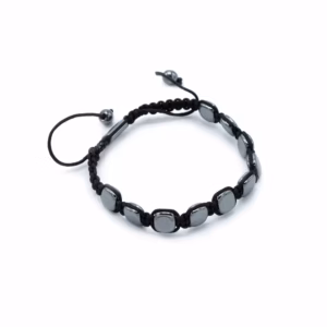 Pulsera Magnética Hematites Shamballa - Cuadrado
