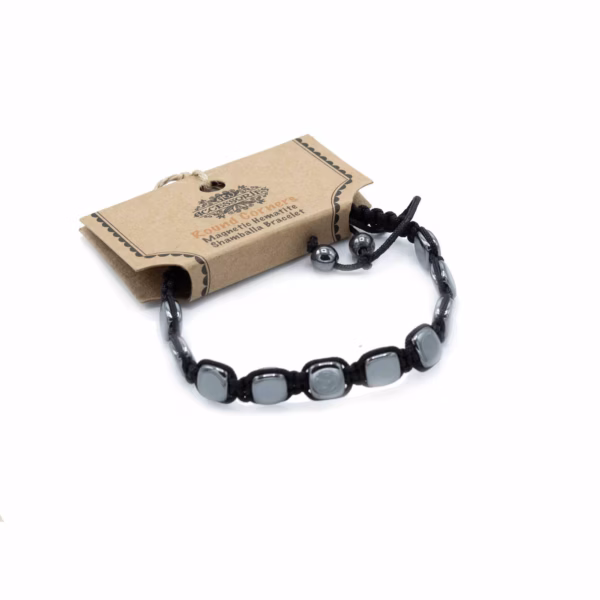 Pulsera Magnética Hematites Shamballa - Cuadrado