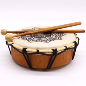 Mandala Shamanistisk Tromme med Pinde - 20cm