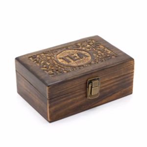 Mango Carved Tea Box - 9 Compartments 23x15x9.5cm