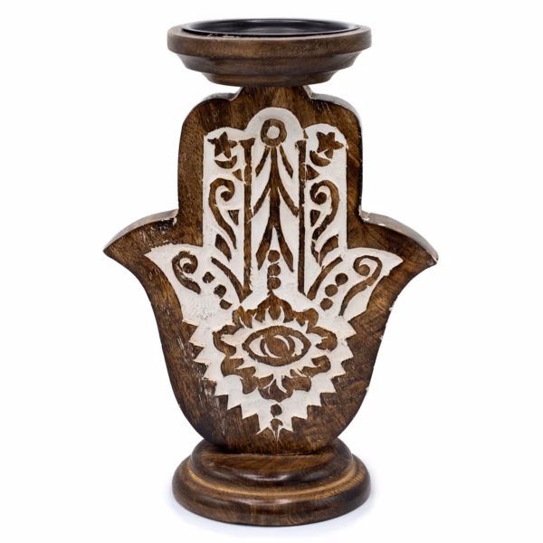 Lysestake I Mangotre - Hamsa - Stor 25x18cm