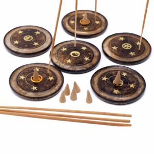 Mango Wood Disc 10cm (Cone & Incienso)