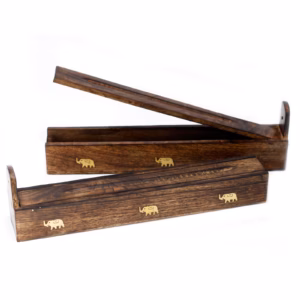 Boite pour Encens en Bois de Manguier - Assortis
