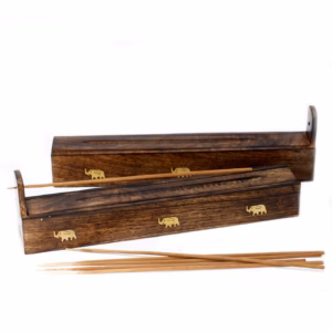 Boite pour Encens en Bois de Manguier - Assortis