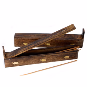 Boite pour Encens en Bois de Manguier - Assortis