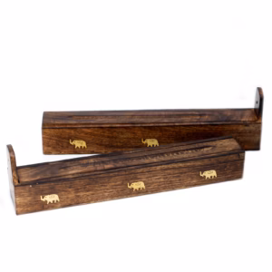 Boite pour Encens en Bois de Manguier - Assortis