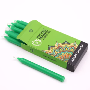 Bougies Magiques Manifeste - Pack de 12 - Vert - Chakra du Coeur