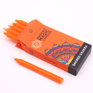 Manifest Magische Kaarsen - Pak van 12 - Oranje - Sacraalchakra