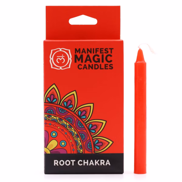 Manifest Magic Candles - Pack of 12 - Red - Root Chakra