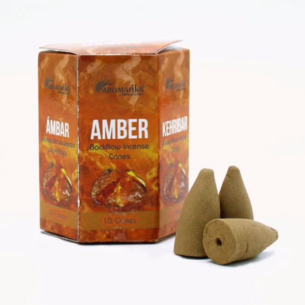 Aromatika Masala Backflow Rökelsekoner - Bärnsten
