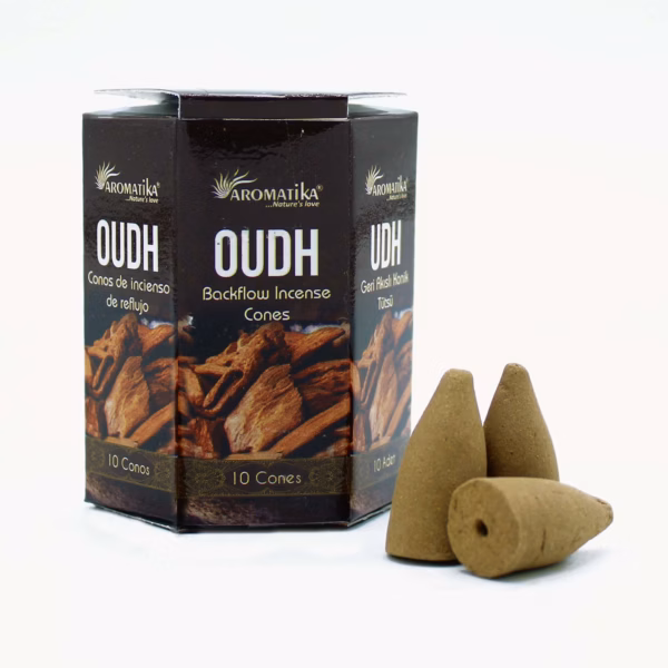 Packung mit 10 Masala Backflow - Räucherstäbchen - Oudh