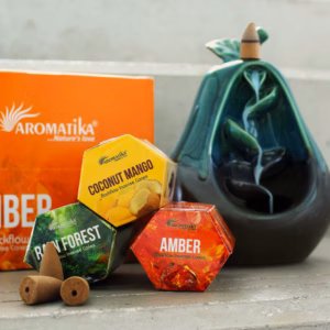 Aromatika Masala Backflow Rökelsekoner - Sandelträ & Vanilj