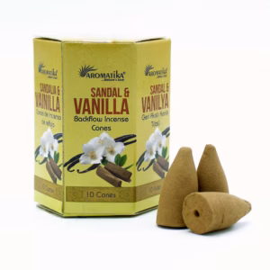 Aromatika Masala Backflow Rökelsekoner - Sandelträ & Vanilj
