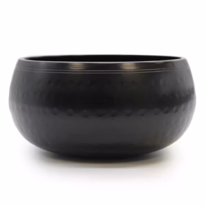 Klangschale - Geschlagen Schwarz - Mittel - 15cm