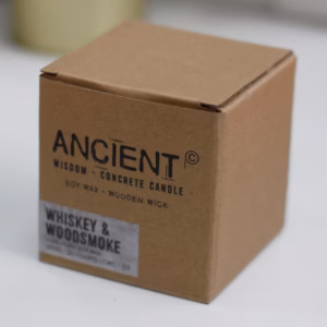 Bougie Béton Pot Moyen - Whisky/Fumée de Bois