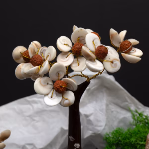 Gomati Chakra Circle Stone Trees med Rudraksha - Mellemstor - (45 Sten)
