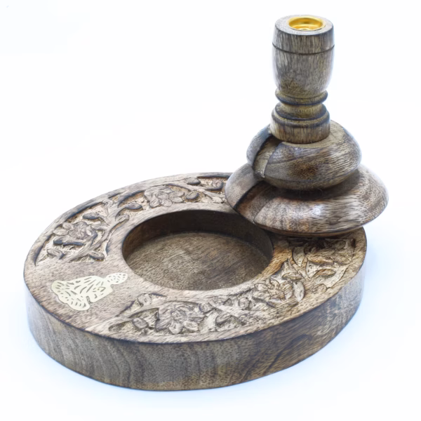 Brûleur à Reflux en Bois de Manguier - Brass Buddha - Moyen