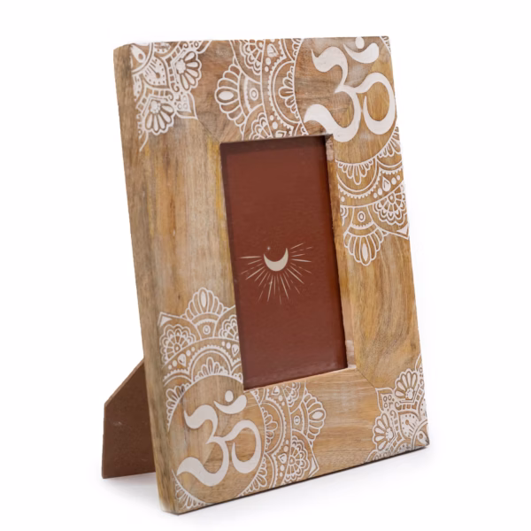 Mangohouten Fotolijst - Voor - Mandala - Wit - Medium