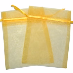 Organza Zakje - Geel - Medium