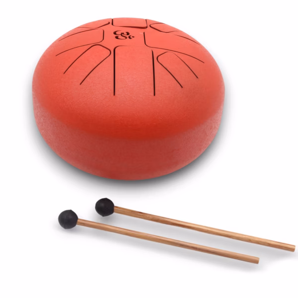 Tambour à Langue en Acier Happy Moyen OM Rouge