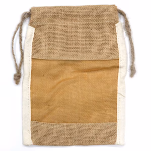 Washed Jute Pouch - Medium
