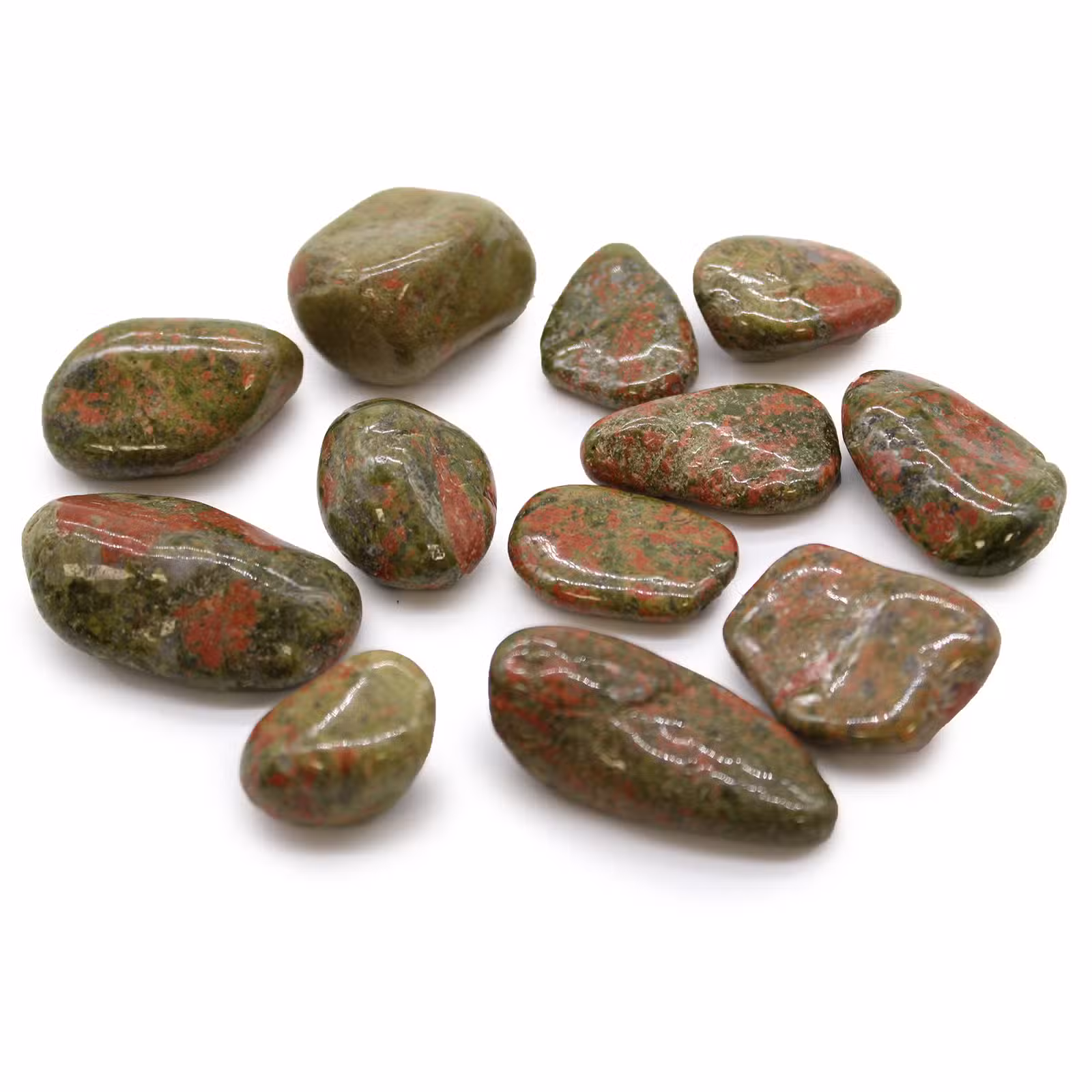 Pierres Roulées Africaines Moyennes - Unakite