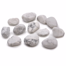 Afrikaanse Edelstenen - Wit Howliet - Magnesiet - Medium