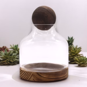 Bol Top Terrarium op Donker Tung Hout - Medium