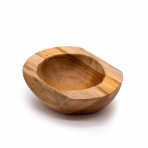 Cuenco de Madera de Teak en Forma Natural Mediano