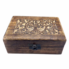 Boîte à Souvenirs Moyenne en Bois - Arbre de Vie