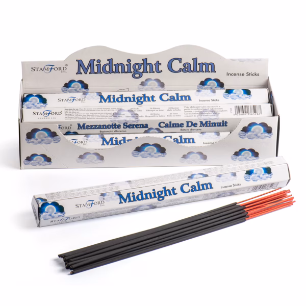 Schachtel mit 6 Midnight Calm Premium - Räucherstäbchen