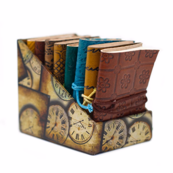 Mini Assorted Leather Notebook - 10x7.5cm - 1 Piece