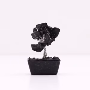 Mini Árbol de Piedras - Base Orgonita - Ágata Negra - 15 Piedras