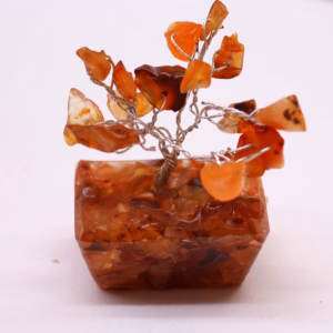 Mini Gemstone Trees on Orgonite Base - Carnelian - 15 Stones