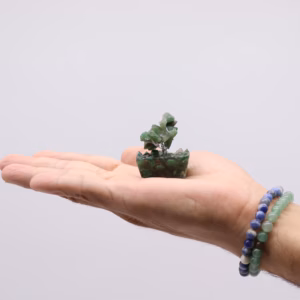 Mini Ädelstensträd - Grön aventurin - Orgonitbas - 15 stenar