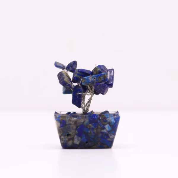 Mini - Edelsteinbäume auf Orgonitbasis - Sodalith - 15 Steine