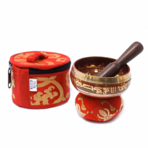 Mini Cuencos Tibetanos Set de Regalo - Rojo