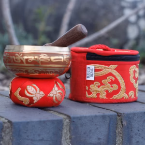Mini Cuencos Tibetanos Set de Regalo - Rojo