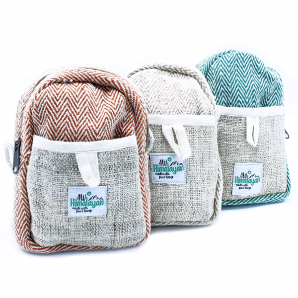 Mobile Hemp Bag with String - Random Colour