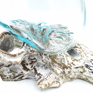 Molten Glass on Whitewash Wood - Medium Bowl