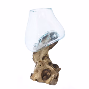 Geschmolzenes Glas auf Holz - Mittelgroßen Schüssel