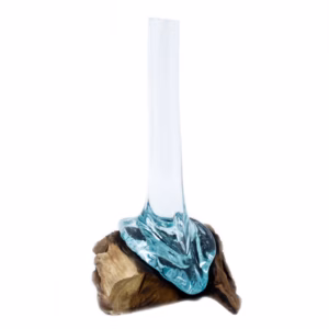 Vidrio Fundido sobre Madera - Florero