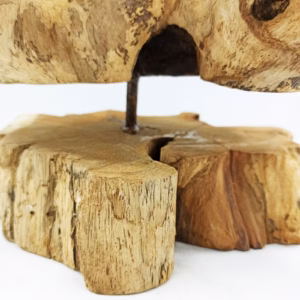 Verre sur Bois avec Support - Grand Bol
