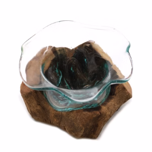 Bol Fantaisie en Verre Fondu sur Bois